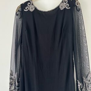 Beautifully detailed black evening dress
